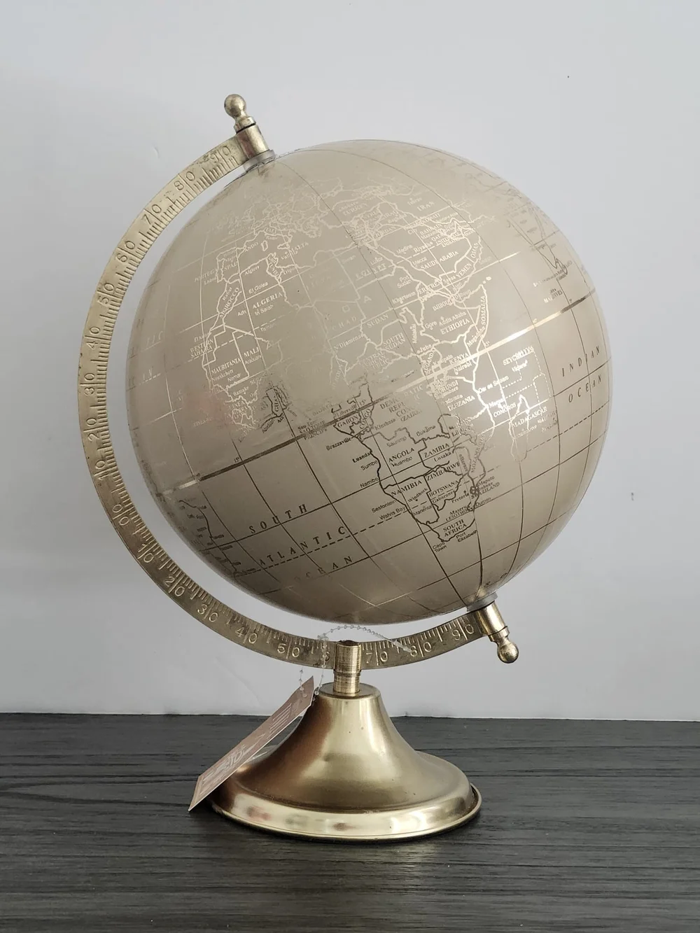 Decorative Accent Globe in Gold and Cream - Classic Home Accent